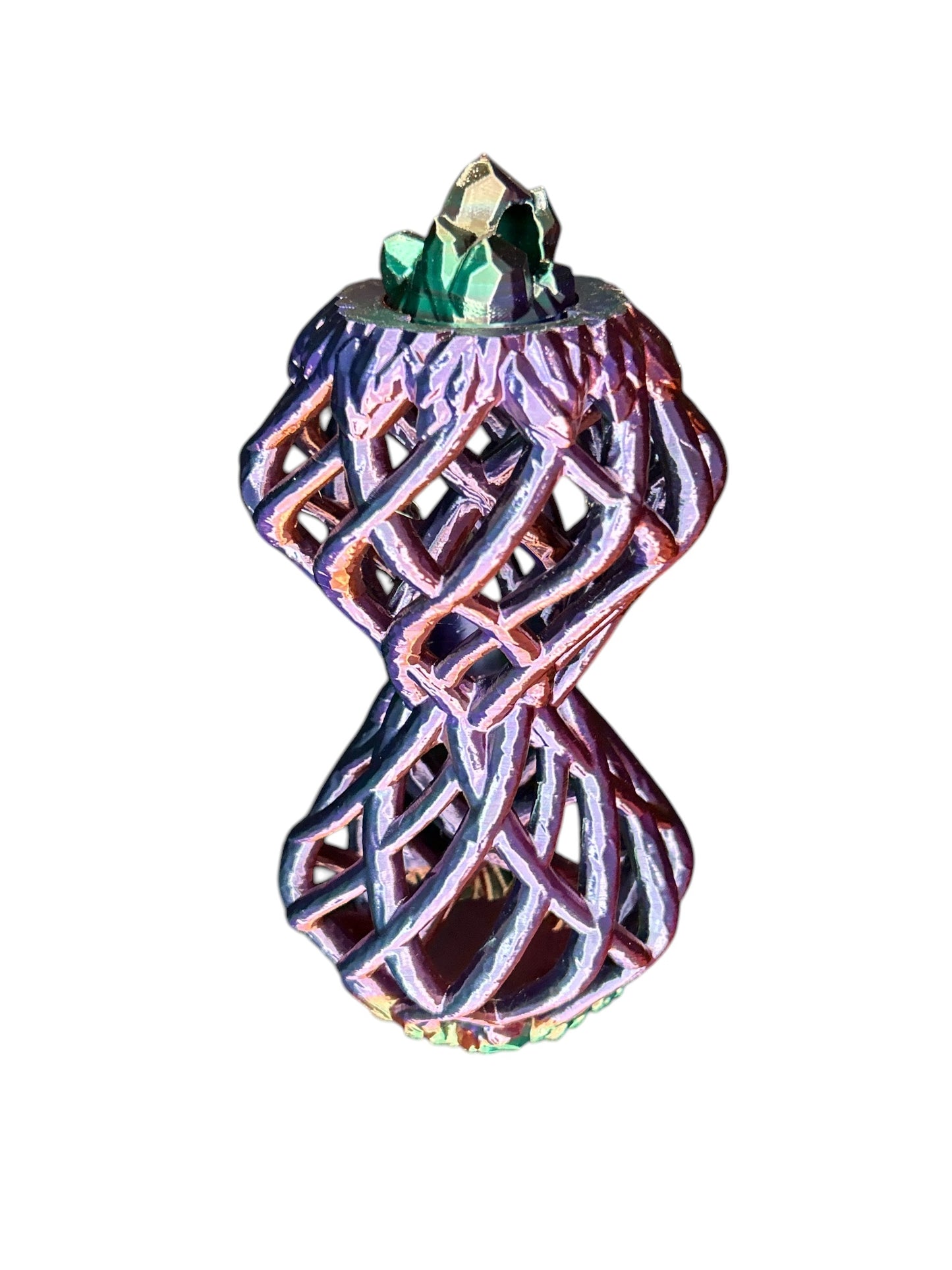 Twisted Hour Glass Dice Tower and Holder by Cinderwing 3D