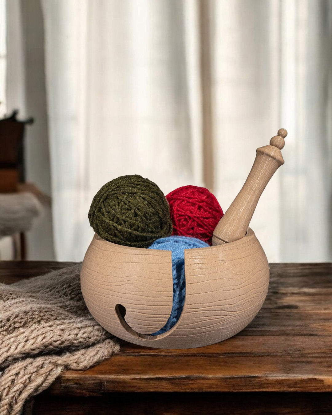 Yarn Kit With Bowl and Hook Case