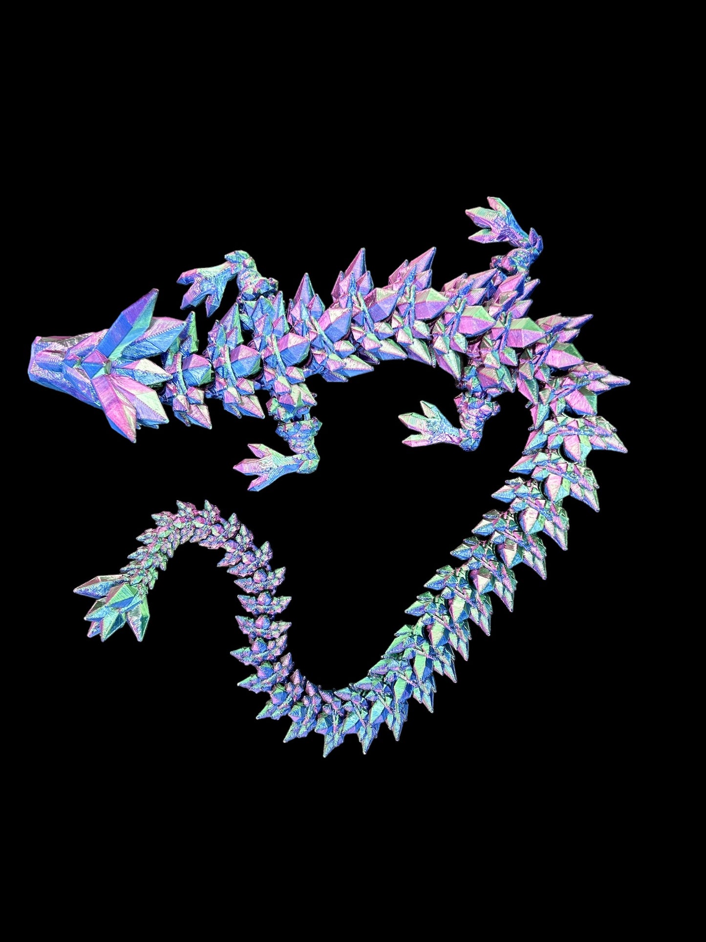 Large Articulating Crystal Dragon by Cinderwing3D - 24" & 42"
