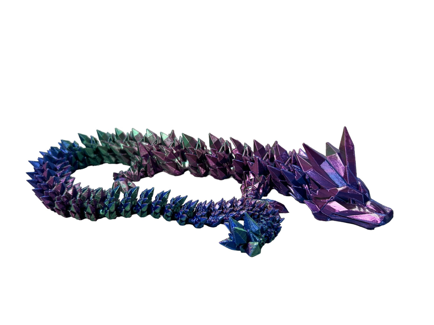 Large Articulating Crystal Dragon by Cinderwing3D - 24" & 42"