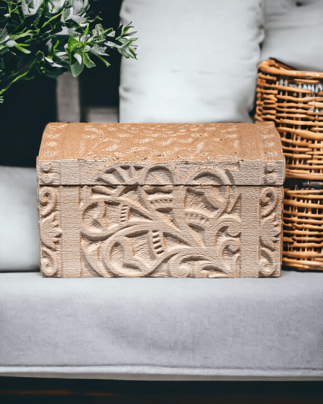 Carved Jewelry Box - 3 Sizes