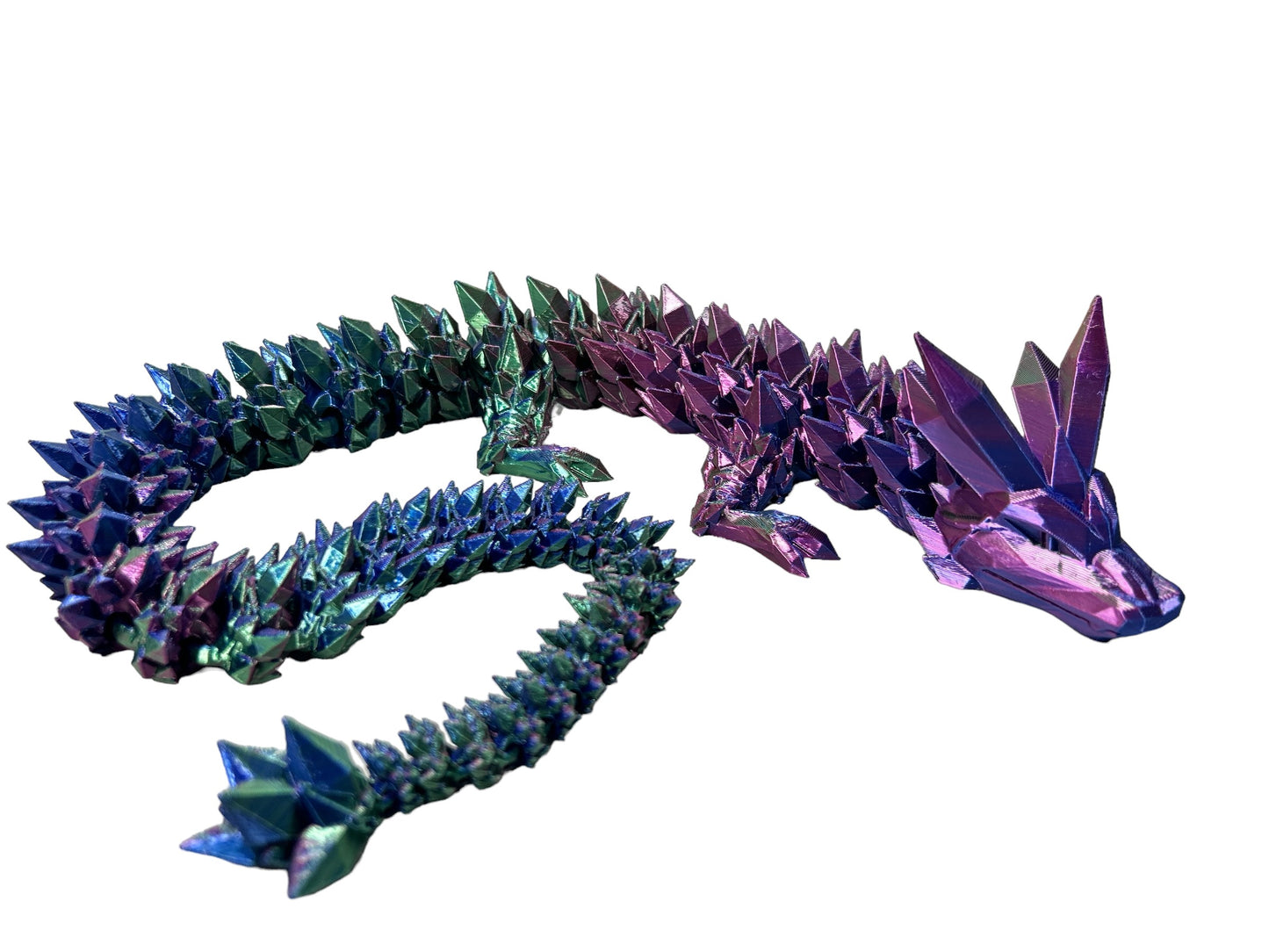 Large Articulating Crystal Dragon by Cinderwing3D - 24" & 42"