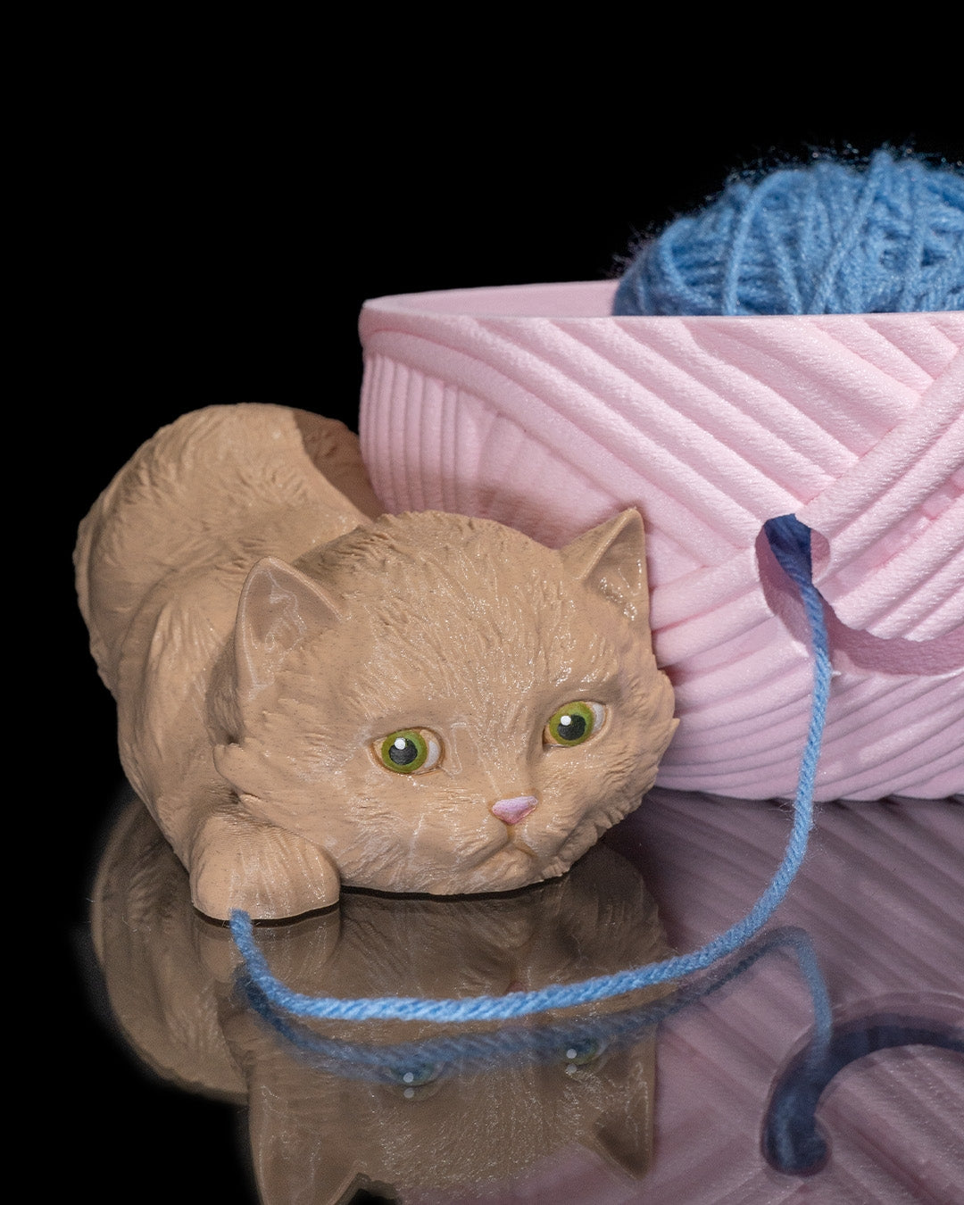 Cat and Ball of Yarn, Yarn Bowl and Hook Case