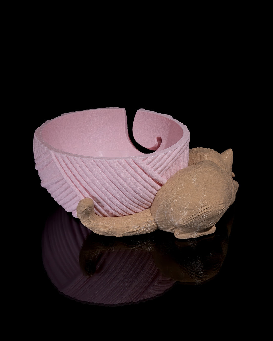 Cat and Ball of Yarn, Yarn Bowl and Hook Case