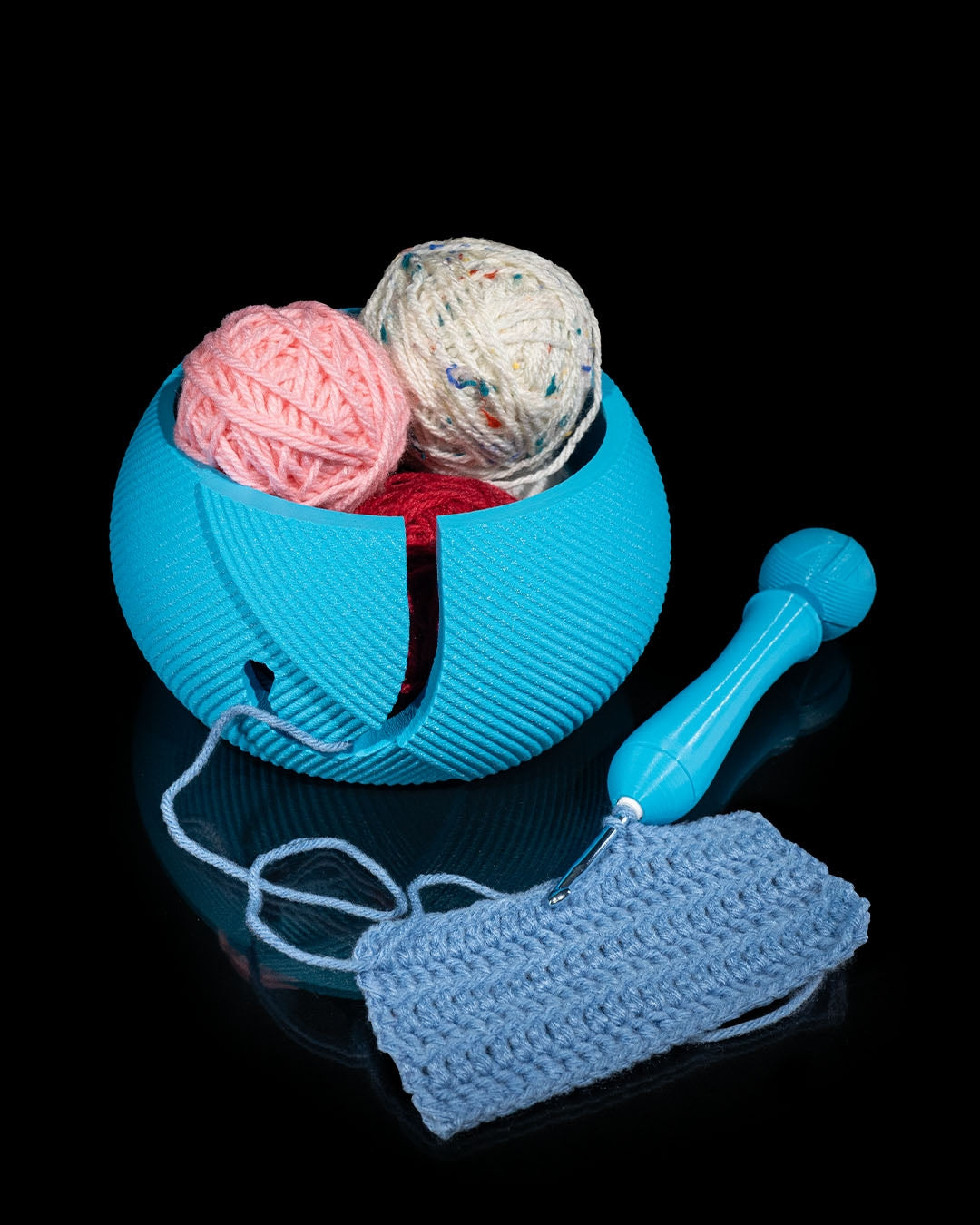 Pull the Strings Yarn Bowl and Hook Case