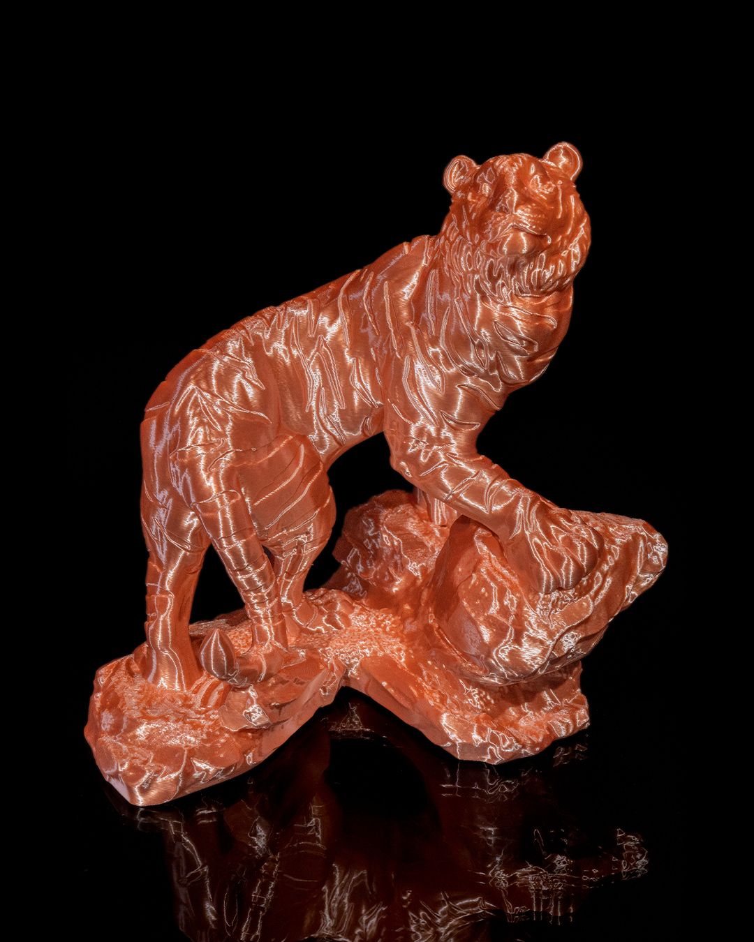 Bengal Tiger on Rock Statue