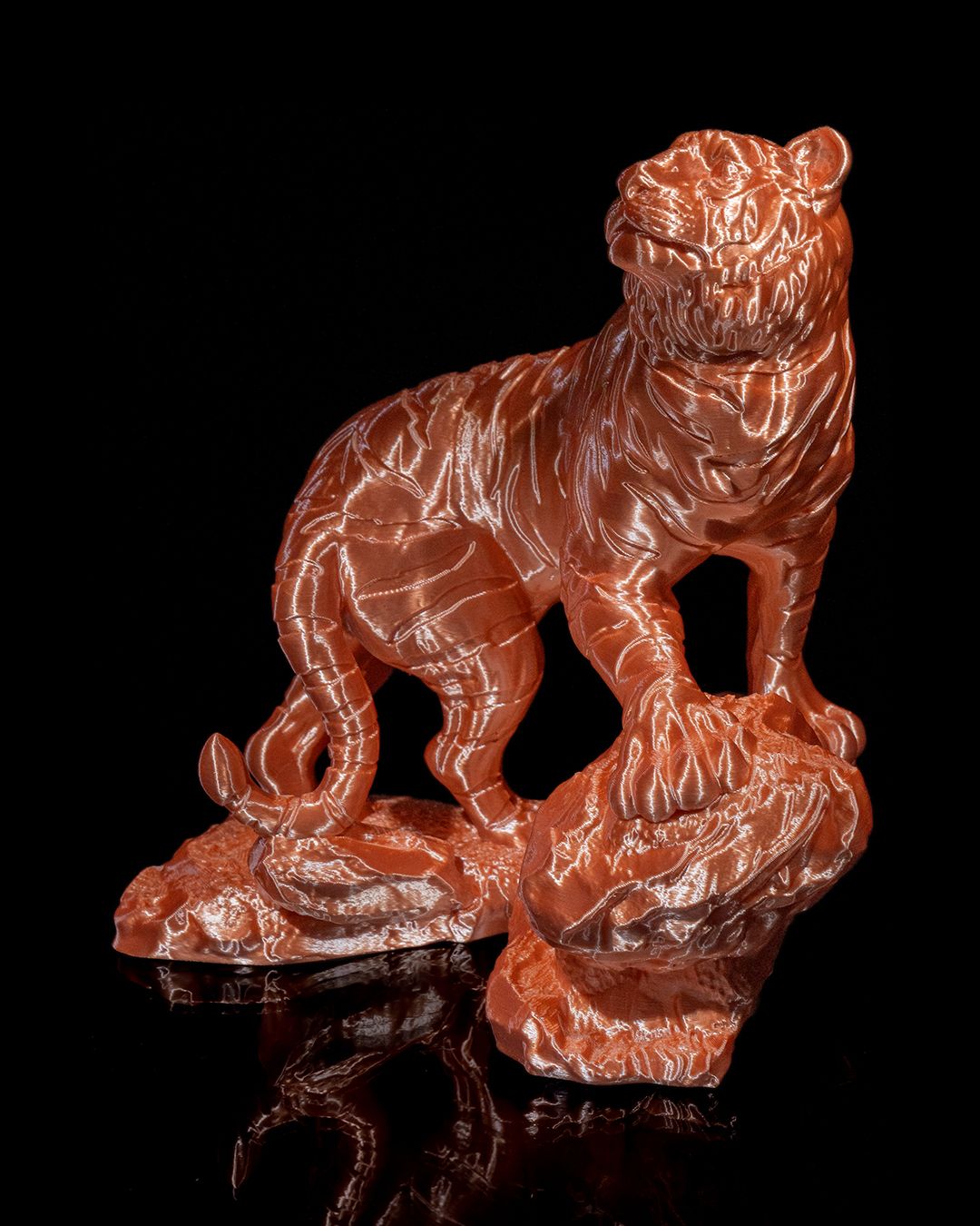 Bengal Tiger on Rock Statue