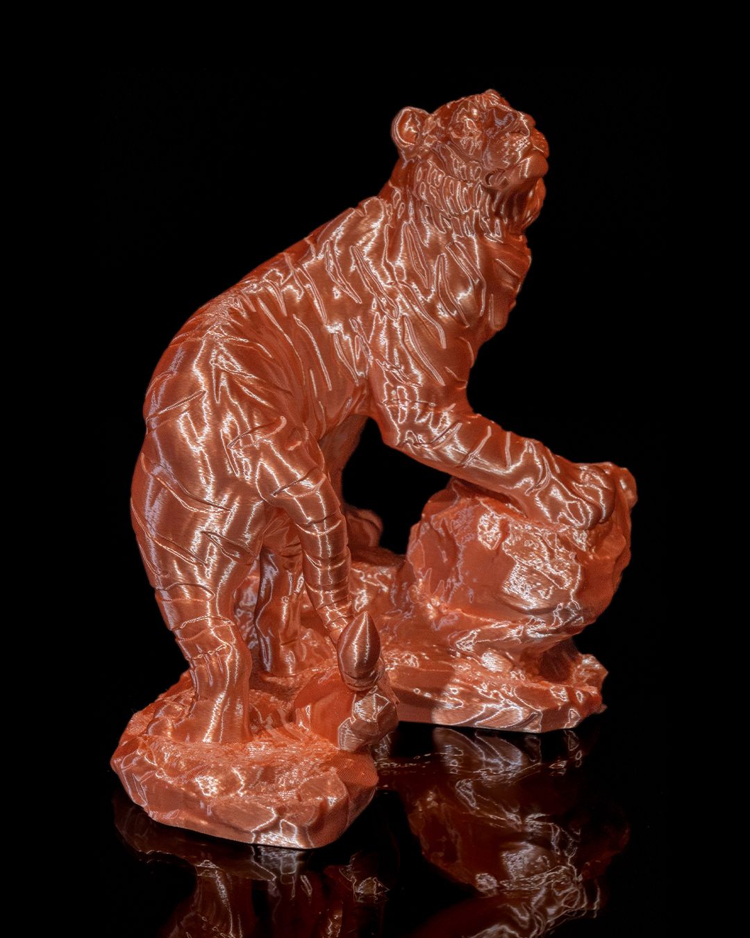 Bengal Tiger on Rock Statue