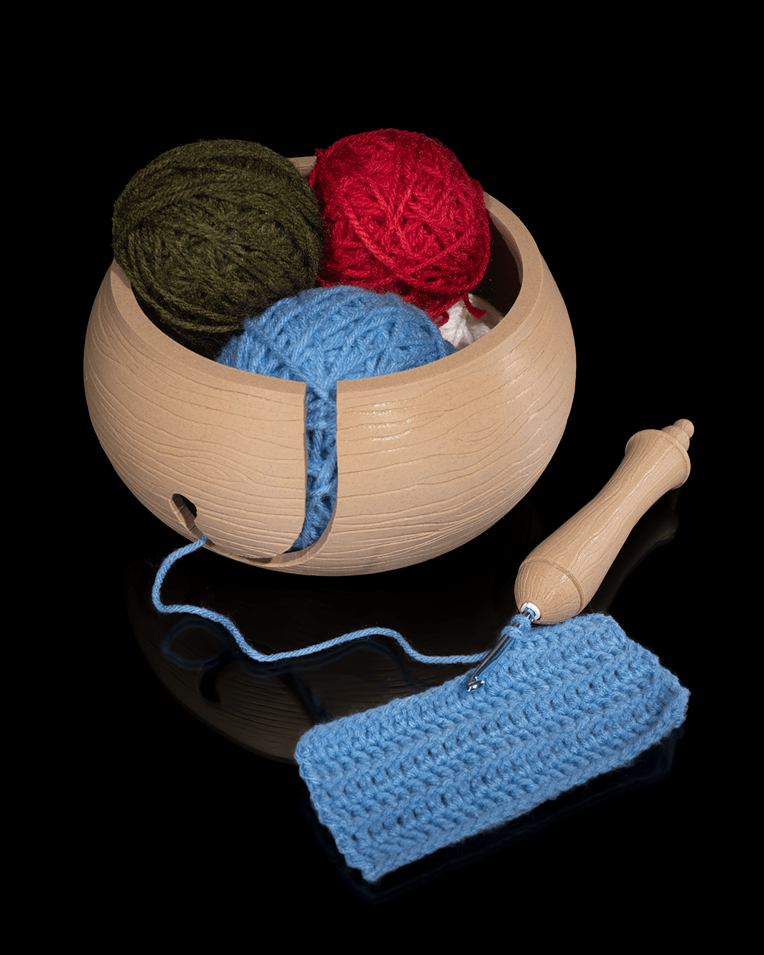 Yarn Kit With Bowl and Hook Case