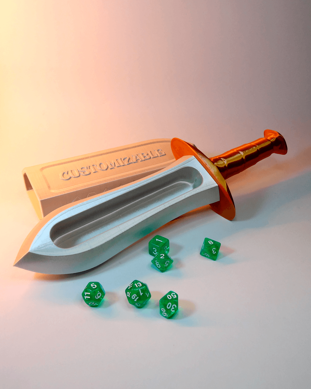 Dice Dagger Holder - With Personalized Text