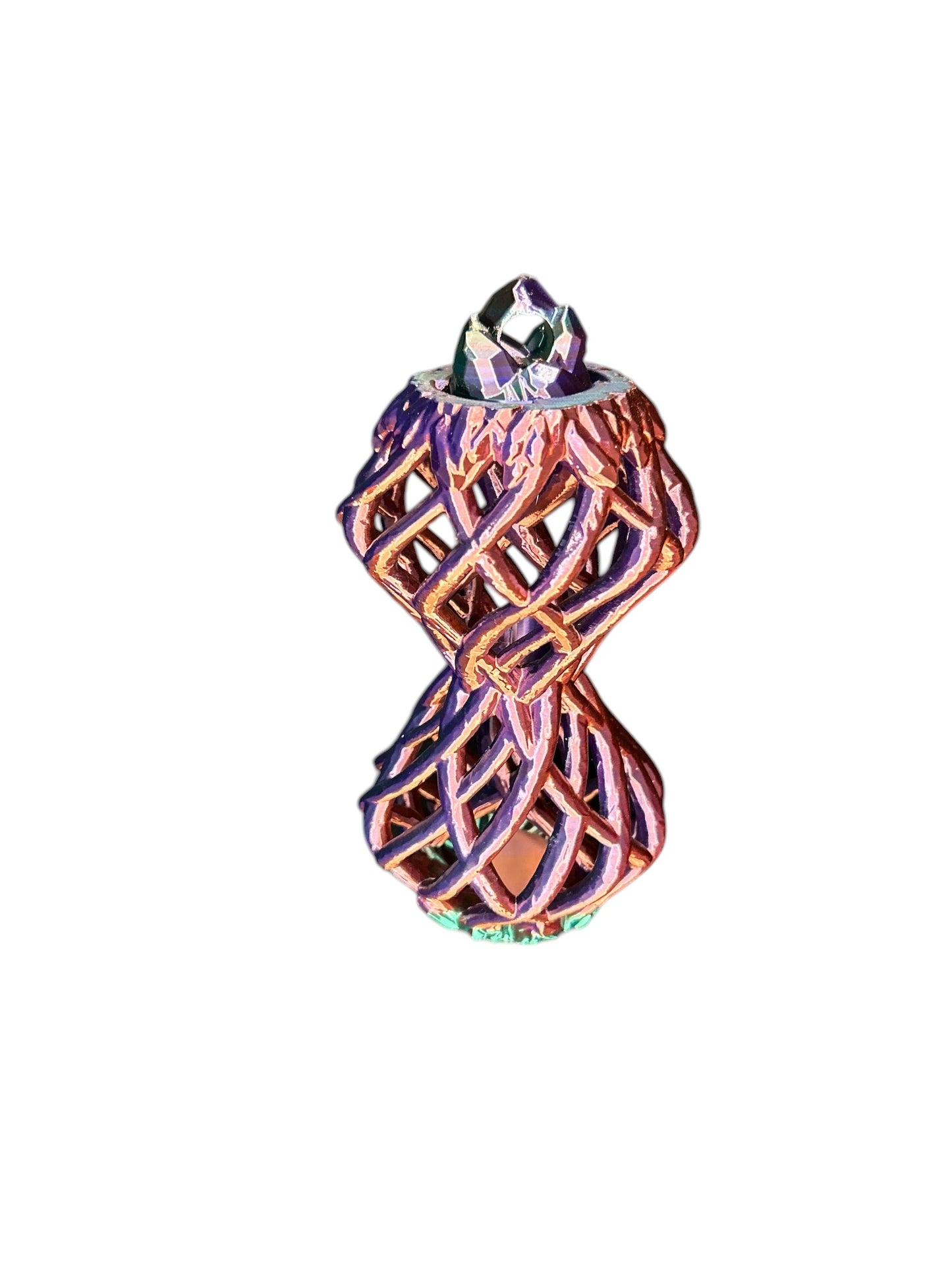Twisted Hour Glass Dice Tower and Holder by Cinderwing 3D