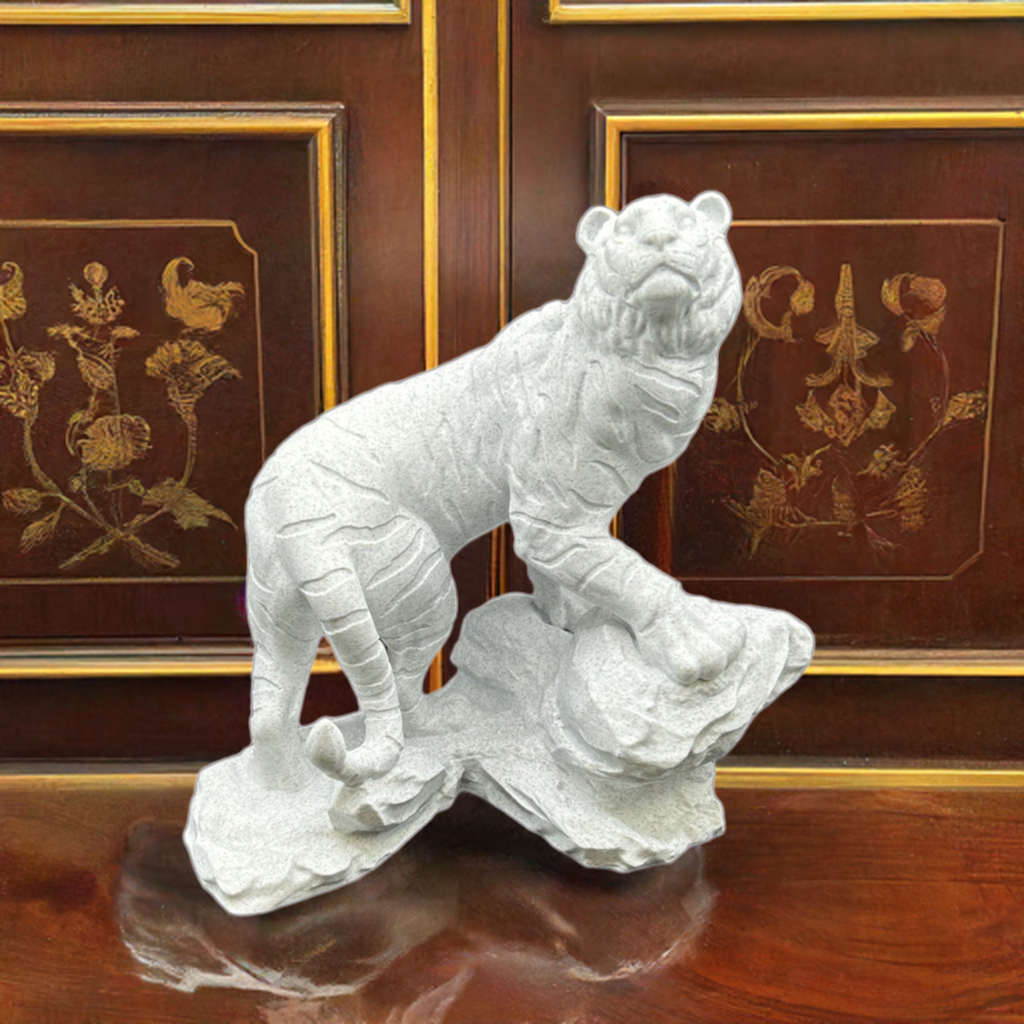 Bengal Tiger on Rock Statue