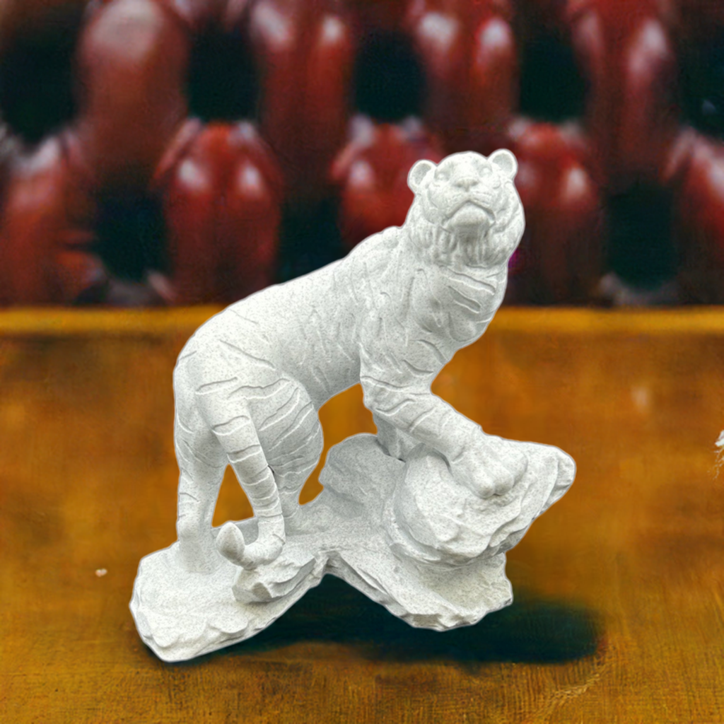 Bengal Tiger on Rock Statue