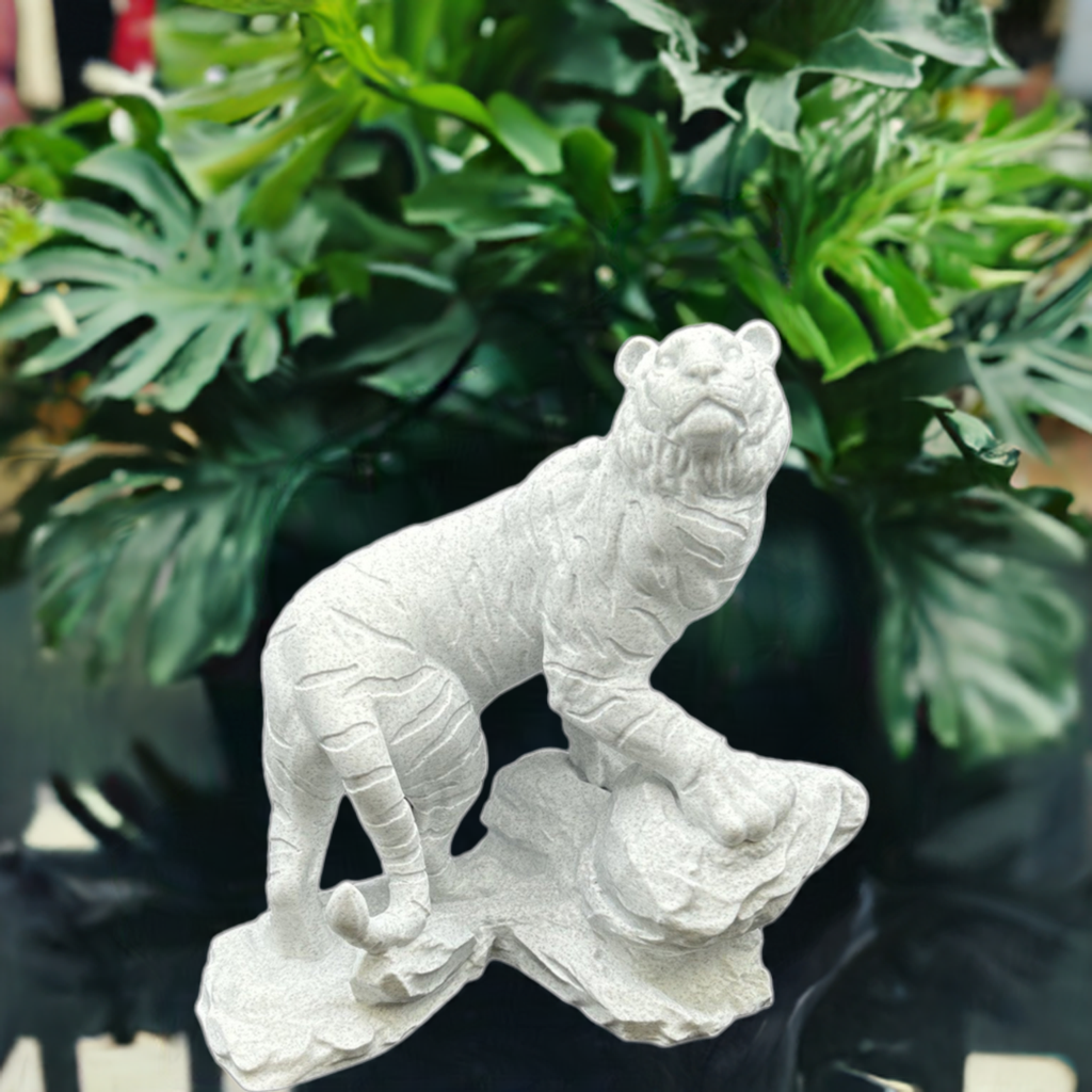 Bengal Tiger on Rock Statue
