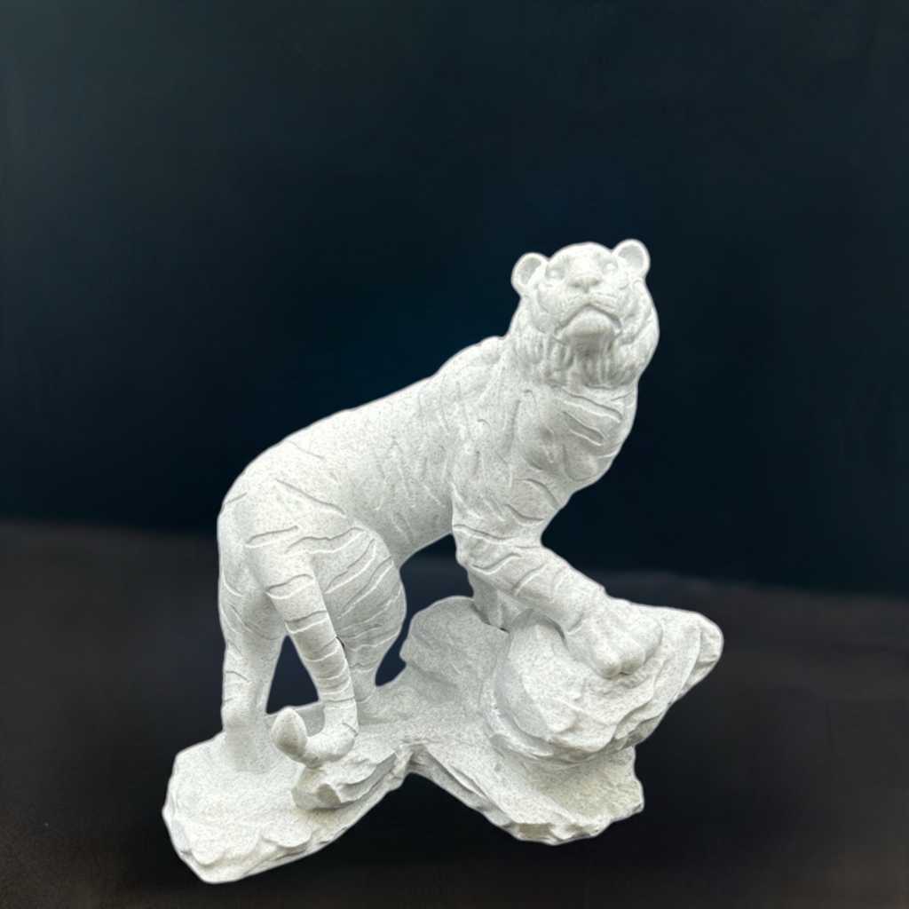 Bengal Tiger on Rock Statue